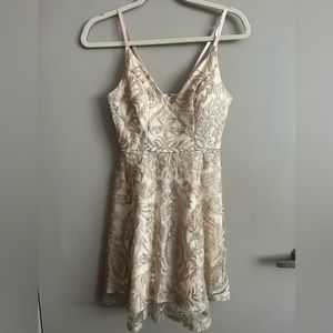 Dillard’s Gold Formal Mini Dress